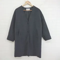 ◇ CIAOPANIC チャオパニック ノーカラー 長袖 コート サイズF ブラック レディース P  【1304010005857】