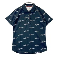 サイズ：S TOMMY HILFIGER GOLF トミー ヒルフィガーゴルフ  半袖ポロシャツ ロゴ 総柄 ネイビー系 [240101504649] ゴルフウェア レディース ストスト