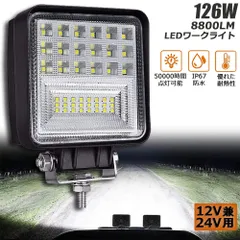 126W LED作業灯 ワークライト デッキライト LED投光器 126W 12v 24v 兼用 防水 防塵 防震 取付け自由 省エネルギー コンボビーム 集光 投光両立 各種作業車に対応 前照灯のサムネイル