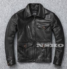 シープスキン 20's ニュースマンコート レザージャケット メンズ 革ジャン カーコート ブレーキマン 植物鞣し ラム 羊革