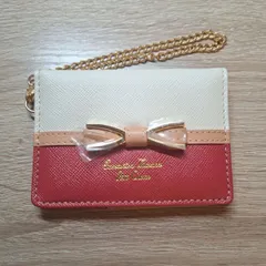 サマンサタバサプチチョイス　パスケース　カードケース　定期入れ　ブラウン　レッド　茶色　赤　リボン