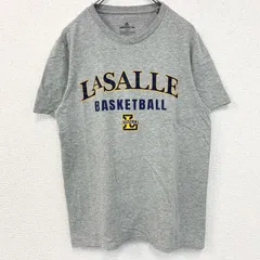 古着 used　adidas　アディダス　半袖プリントTシャツ　ラサール　エクスプローラーズ　カレッジ　バスケ　グレー　Mサイズ