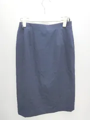 ◇ Θ COUP DE CHANCE クードシャンス 膝丈 タイト スカート サイズ36 ネイビー レディース P  【1408200019515】