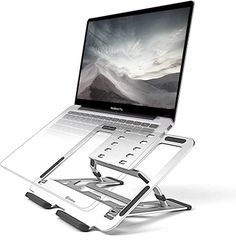 ノートパソコンスタンド pc タブレット macbook アルミ製 人間工学設計 5段階高さ調整可能