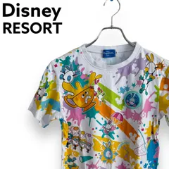 TOKYO Disney RESORT ディズニーリゾート プリントTシャツ 総柄Tシャツ 半袖シャツ ミッキー EASTER 2019 【S】 コットン100% FAC-014653-18361