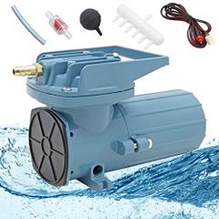 35W Hanchen エアーポンプ エアーポンプ 35W 水槽/漁船用 酸素供給 水槽曝気 パワフル 車用電源 シガーライターに接続 吐出量 68L /分 吐出口6つ 逆流防止弁付 お釣り用具
