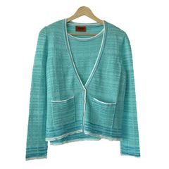 MISSONI(ミッソーニ) アンサンブル レディース美品  - ライトブルー×白