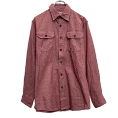 Wrangler 長袖 無地シャツ ラングラー レッド S ポケット 古着卸 アメリカ仕入 a702-5686