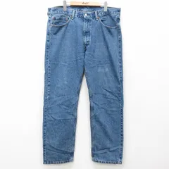 W39/古着 ジーンズ Levis リーバイス 505 メンズ 大きいサイズ コットン 紺 ネイビー デニム 25jul25 中古 ボトムス ジーパン Gパン ロング