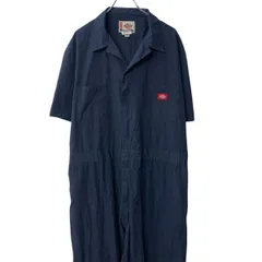 Dickies 半袖 つなぎ 2XL ネイビー ディッキーズ ジップアップ ビッグサイズ オールインワン ワークウェア 古着卸 アメリカ仕入 a706-5588