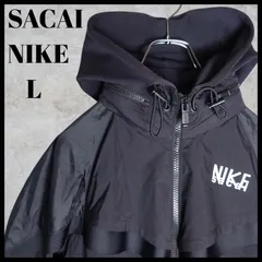 ✨美品 Sacai × NIKE 22AW サカイ ナイキ コラボ フルジップ パーカー 胸ロゴ ドッキング ジャケットブラック