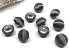 and.A ボタン くるみボタン １０ｍｍ １０個セット ミニサイズ ハンドメイド 材料 サテンーグレー( サテンーグレー,  10mm)