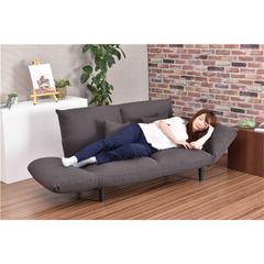 美品】ニトリ 布張りソファベッド(MB07 GY) 3人掛け （最終値下げ