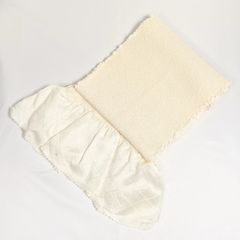 帯揚げ　白　総絞り　正絹　汚れあり