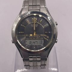 ◎【✨稼働品✨】CASIO　カシオ　LCW-M200　LINEAGE　ソーラー　電波ソーラー　動作確認済み　メンズ　男性　日本　メーカー　ブランド　デジタル　表示　ステンレス　スチール　金属　バンド　ベルト　ケース　文字盤　カラー　黒　ブラック　ラウンド　丸形