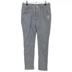 【美品】パーリーゲイツ パンツ グレー 織生地 ニコちゃん スマイル レディース 1(M) ゴルフウェア PEARLY GATES