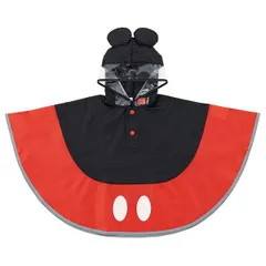 ミッキーマウス キッズレインポンチョ 90cm 合羽 雨具 フード付き キャラクター スケーター