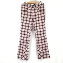 オークリー/OAKLEY★チェック柄/スラックスパンツ/ゴルフウェア【メンズW31/股下75cm/ピンク×黒/pink×black】Pants/Trousers◆cBH364<sale>