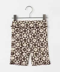 ☆再入荷☆　イロチ買いしたい総柄メロウハーフレギンス p.premier P322025　ブラウン