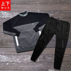 LUXE/R(ラグジュ) コットンナイロンモックネックセットアップ セットアップ メンズ 上下セット ジャージ スウェット