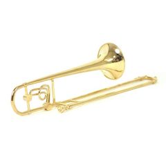 ミニチュア楽器（フィギュア）トロンボーン カラーゴールド 金属製 1/4（28cm） サンライズサウンドハウス（飾り物で音は出ません）
