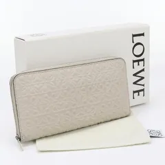 LOEWE ロエベ ジップアラウンドウォレット リピート 長財布ラウンドファスナー カーフ【中古】 レディース