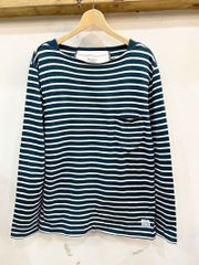 ★ANACHRONORM/アナクロノーム ボートネックボーダーロングスリーブシャツ ロンTEE グリーン系 メンズ トップス サイズ03 アメカジ★