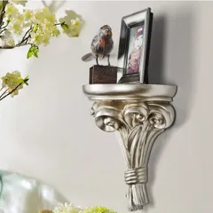 capodimonte イタリア　ロココ　調　飾り棚　小物　花台　棚　壁掛け ロココ調 クラシック 飾り棚 キャビネット 中古 キュリオケース