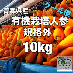 セール！青森県産有機人参10kg　小分け袋付【有機JAS認証】【自然農法認証】のサムネイル