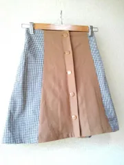 566 マジェスティック レゴン 古着 スカート フロントボタン ウエストゴム