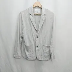 ◇ ⊇ FORK&SPOON URBAN RESEARCH 天竺 薄手 長袖 テーラードジャケット サイズ38 ライトグレー メンズ E  【1410100026418】