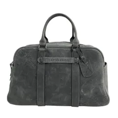 LONG CHAMP ロンシャン  レザー ボストンバッグ  グレー系  レディース [240101326790]