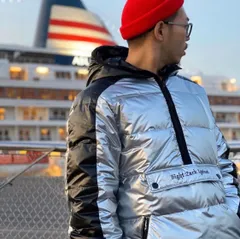 【訳あり】WANIMA着用 LEFLAH レフラー プルオーバーダウンジャケット (SILVER) DOWN JACKET アウターのサムネイル