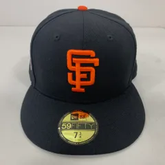 07w8555★ NEWERA 59FIFTY ニューエラ サンフランシスコジャイアンツ キャップ 7 3/4 ブラック オレンジ【中古品】