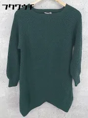 ◇ le.coeur blanc ルクールブラン 長袖 ミニ ニット ワンピース サイズ38 グリーン系 レディース 【中古】 【1002800481279】