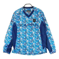 サイズ：O KAPPA GOLF カッパゴルフ  裏メッシュ 長袖ブルゾン ジャケット カモフラ総柄 ブルー系 [240101445303] ゴルフウェア メンズ ストスト