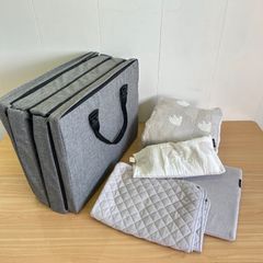 【即日発送】 farskaファルスカ コンパクトベッド Free メランジグレー 敷きパット付き 寝具 布団 外出 ラクルベビー館