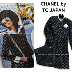 シャネル コート CHANEL 87万 ブラック ホワイト 春夏 サマー ツイード マトラッセ 貴重 カール・ラガーフェルド作 ランウェイ登場 34 36 特殊裏地 ロング ジャケット