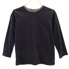 アルマーニジュニア 長袖 Tシャツ 6A 116cm ネイビー系 ARMANI JUNIOR ロンT ロゴ キッズ 【中古】  【230902】