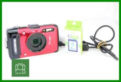 【動作保証・点検済】良品■OLYMPUS STYLUS TG-2 レッド BGX522215■■バッテリー・チャージャーケーブル・4GB SDカード付き■AK422