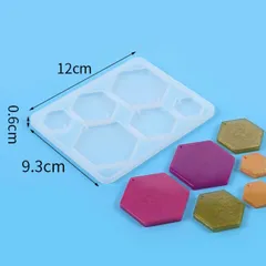 【1個】シリコンモールド 六角形 レジン用品 UVレジン LEDレジン シンプル ハンドメイド アクセサリー