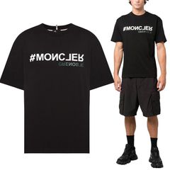 221 MONCLER GRENOBLE モンクレール グルノーブル 8C00005 83927 ブラック Tシャツ クルーネック 半袖