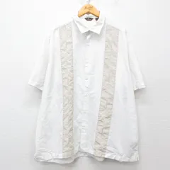 XL/古着 半袖 シャツ メンズ 大きいサイズ 白他 ホワイト 25may30 中古 トップス