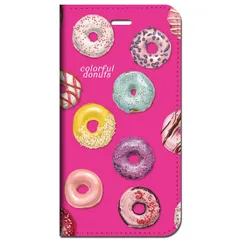 iPhone15 他 手帳型 ケース カラフルドーナッツ B ★ iPhone SE 8 13 12 他 iPhone各機種対応可能 スマホケース ★ 5uのサムネイル