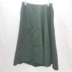 ◇ ADAM ET ROPE サイドジップ　シンプル　モノトーン ひざ丈 フレア スカート サイズ36 ブラック系 レディース E  【1303020026630】