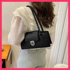 ★スタッフおすすめ★レディース肩掛けバッグ 横長 ミニトート ファスナー付き ミニレザーバッグ 韓国ファッション クロコダ 上品　おすすめ おしゃれ　★売れ筋★　人気 高見え　高級感