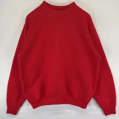 古着 90's/90年代 フルーツオブザルーム FRUIT OF THE LOOM USA製 スウェット ラグラン 大きいサイズ 無地 XL  レッド メンズ