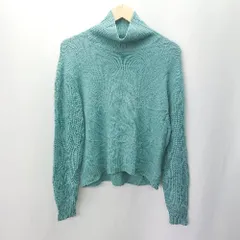 ◇ URBAN RESEARCH アーバンリサーチ タートルネック 羊毛混合 長袖 ニット サイズF ミントグリーン レディース E  【1404020010725】