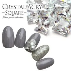 【送料無料】ストーン Vカット スクエア 四角 ジェル ネイル パーツ ネイル用品 vカットストーン ネイルアート セルフネイル アート クリスタルストーン デコ ネイル工房【クリスタルアクリー(四角)】