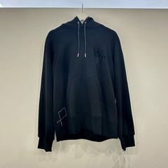 WTAPS x sacai Flock Print Hoodie / Hoody / Cotton "Black" ダブルタップス × サカイ パーカー 新品 サイズ2